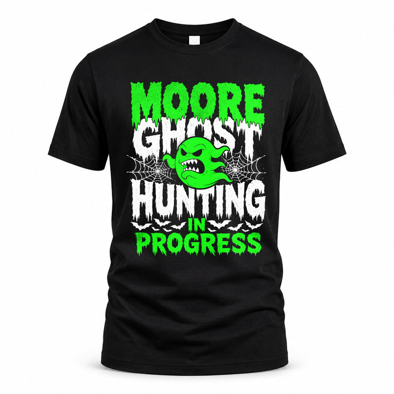MOORE HW22-K06-109 - NAME Ghost Hunting In Progress Personalized Halloween Shirt