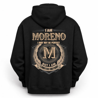 MORENO PH55-T25-Personalized Name Quote Apparel “I Am NAME May Not Be Perfect But I Am Limited Edition”