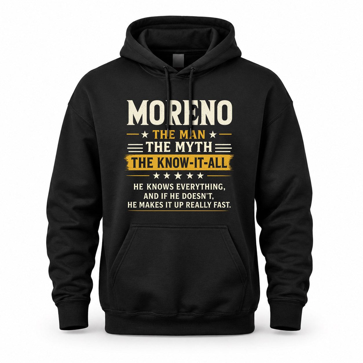 MORENO TM90-K04-125 - NAME Legendary Know-It-All Personalized Funny Shirt