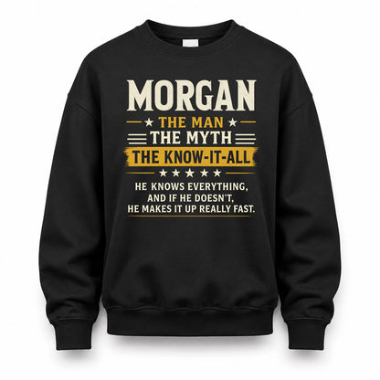 MORGAN TM90-K04-125 - NAME Legendary Know-It-All Personalized Funny Shirt