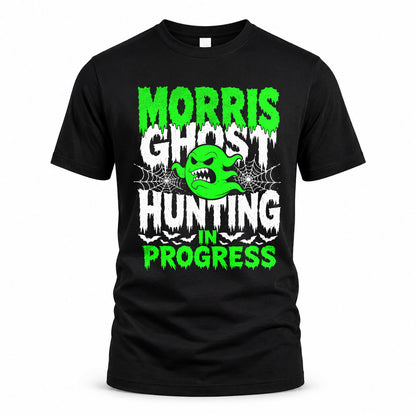 MORRIS HW22-K06-109 - NAME Ghost Hunting In Progress Personalized Halloween Shirt