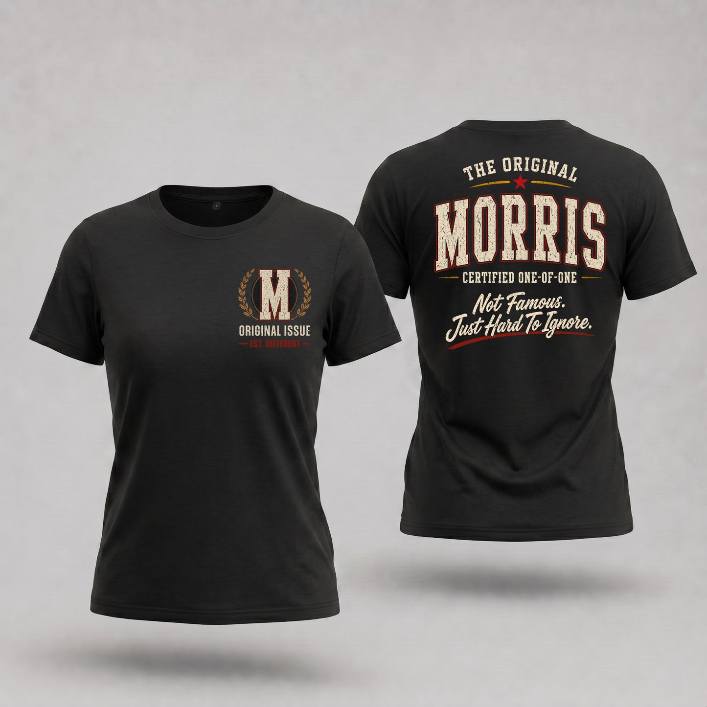 MORRIS W68-F2-168 – Personalized Original Issue Apparel “The Original NAME Certified One-of-One"