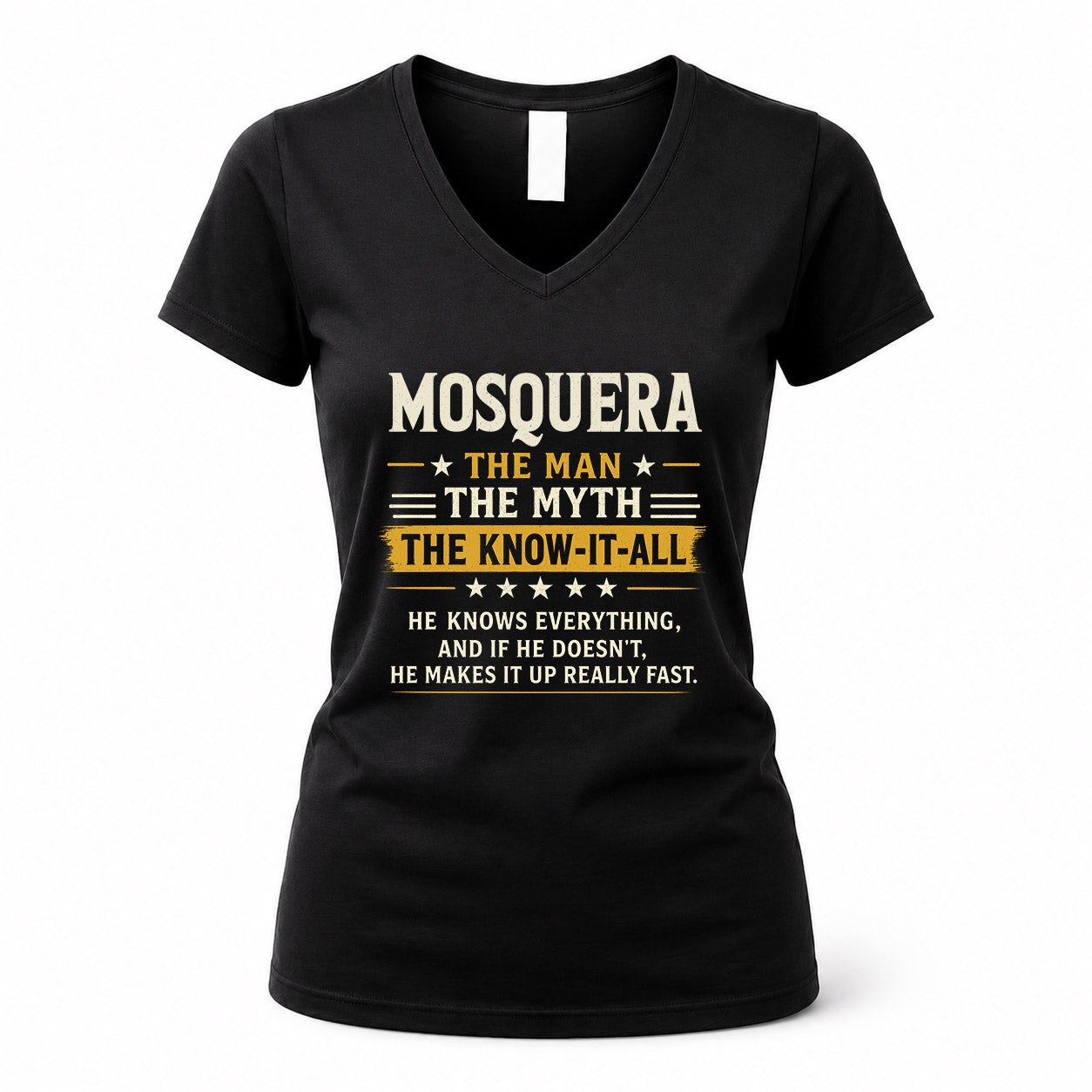 MOSQUERA TM90-K04-125 - NAME Legendary Know-It-All Personalized Funny Shirt