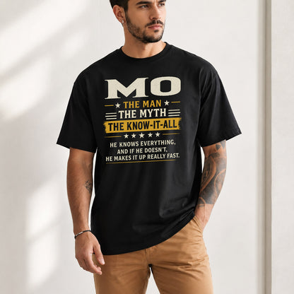 MO TM90-K04-125 - NAME Legendary Know-It-All Personalized Funny Shirt
