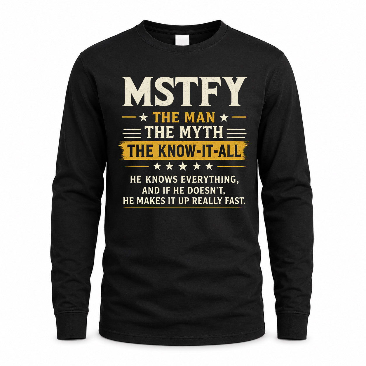 MSTFY TM90-K04-125 - NAME Legendary Know-It-All Personalized Funny Shirt
