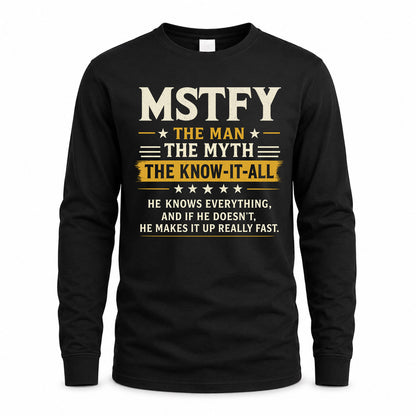 MSTFY TM90-K04-125 - NAME Legendary Know-It-All Personalized Funny Shirt