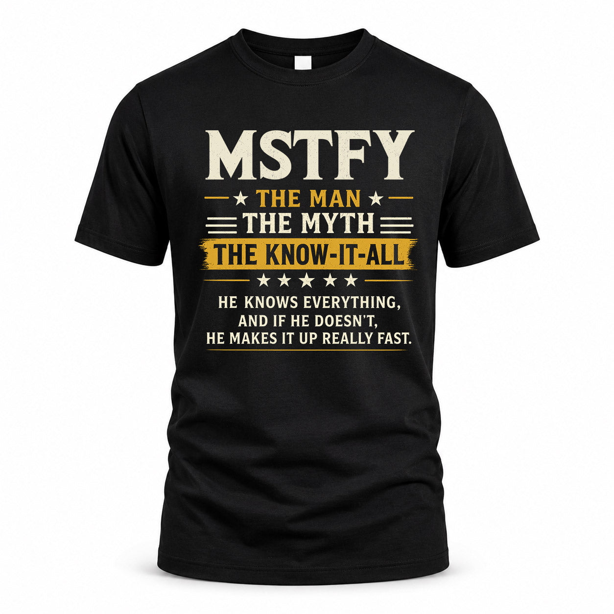 MSTFY TM90-K04-125 - NAME Legendary Know-It-All Personalized Funny Shirt