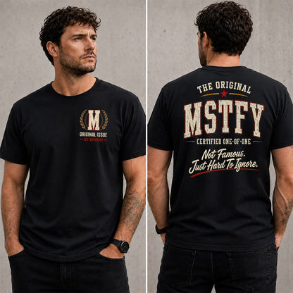 MSTFY W68-F2-168 – Personalized Original Issue Apparel “The Original NAME Certified One-of-One"