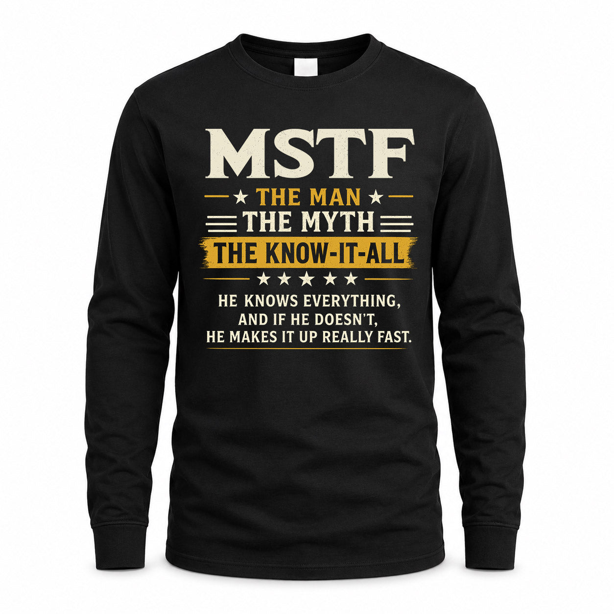 MSTF TM90-K04-125 - NAME Legendary Know-It-All Personalized Funny Shirt