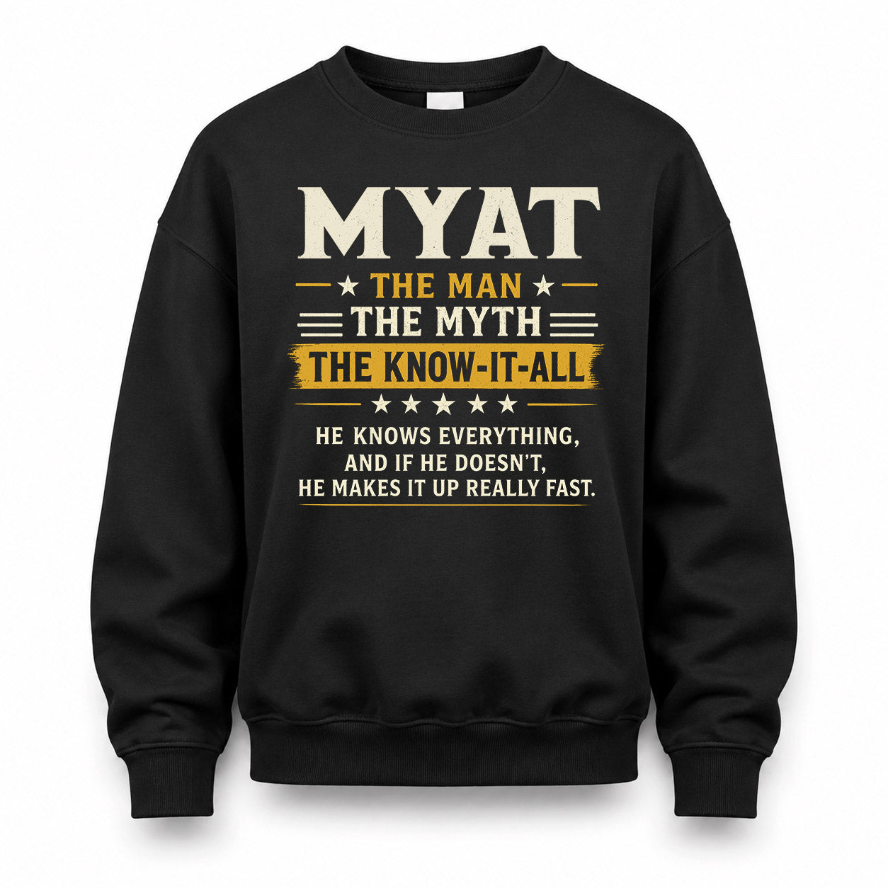 MYAT TM90-K04-125 - NAME Legendary Know-It-All Personalized Funny Shirt