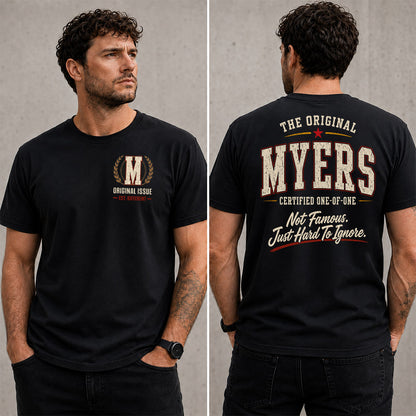 MYERS W68-F2-168 – Personalized Original Issue Apparel “The Original NAME Certified One-of-One"