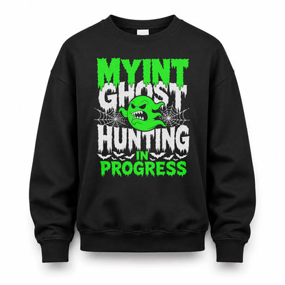MYINT HW22-K06-109 - NAME Ghost Hunting In Progress Personalized Halloween Shirt