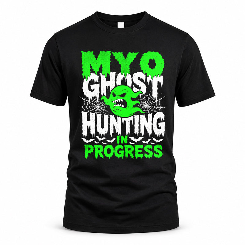 MYO HW22-K06-109 - NAME Ghost Hunting In Progress Personalized Halloween Shirt