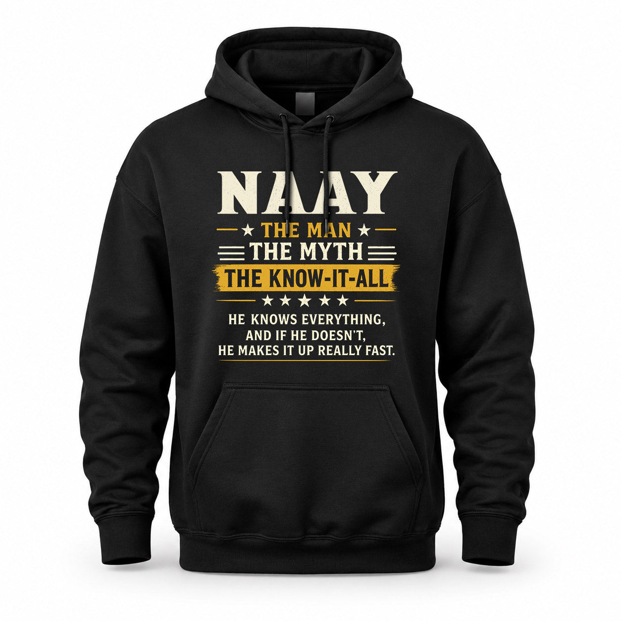 NAAY TM90-K04-125 - NAME Legendary Know-It-All Personalized Funny Shirt