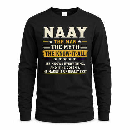 NAAY TM90-K04-125 - NAME Legendary Know-It-All Personalized Funny Shirt