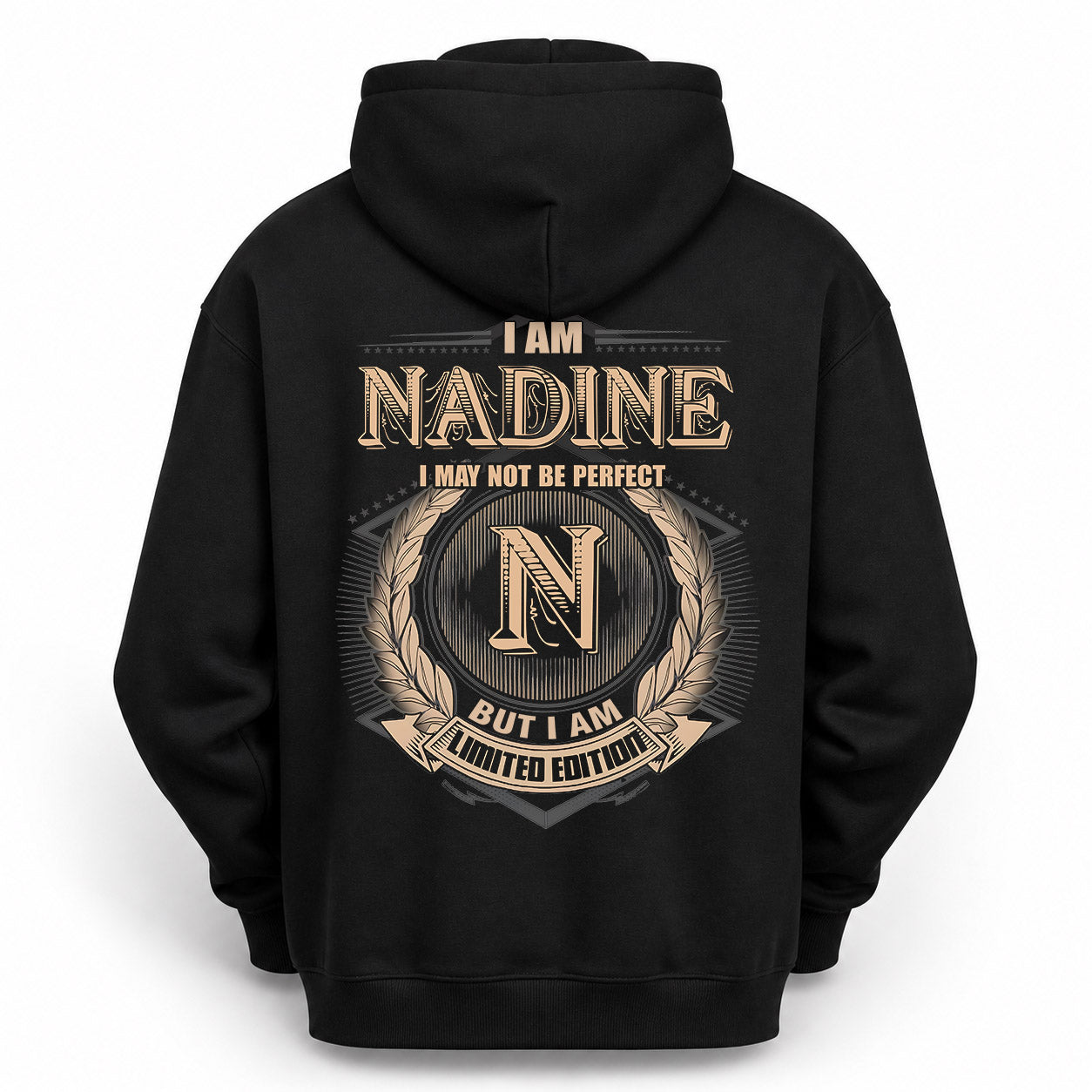 NADINE PH55-T25-Personalized Name Quote Apparel “I Am NAME May Not Be Perfect But I Am Limited Edition”