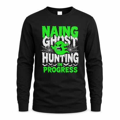 NAING HW22-K06-109 - NAME Ghost Hunting In Progress Personalized Halloween Shirt