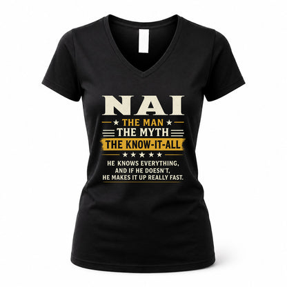 NAI TM90-K04-125 - NAME Legendary Know-It-All Personalized Funny Shirt