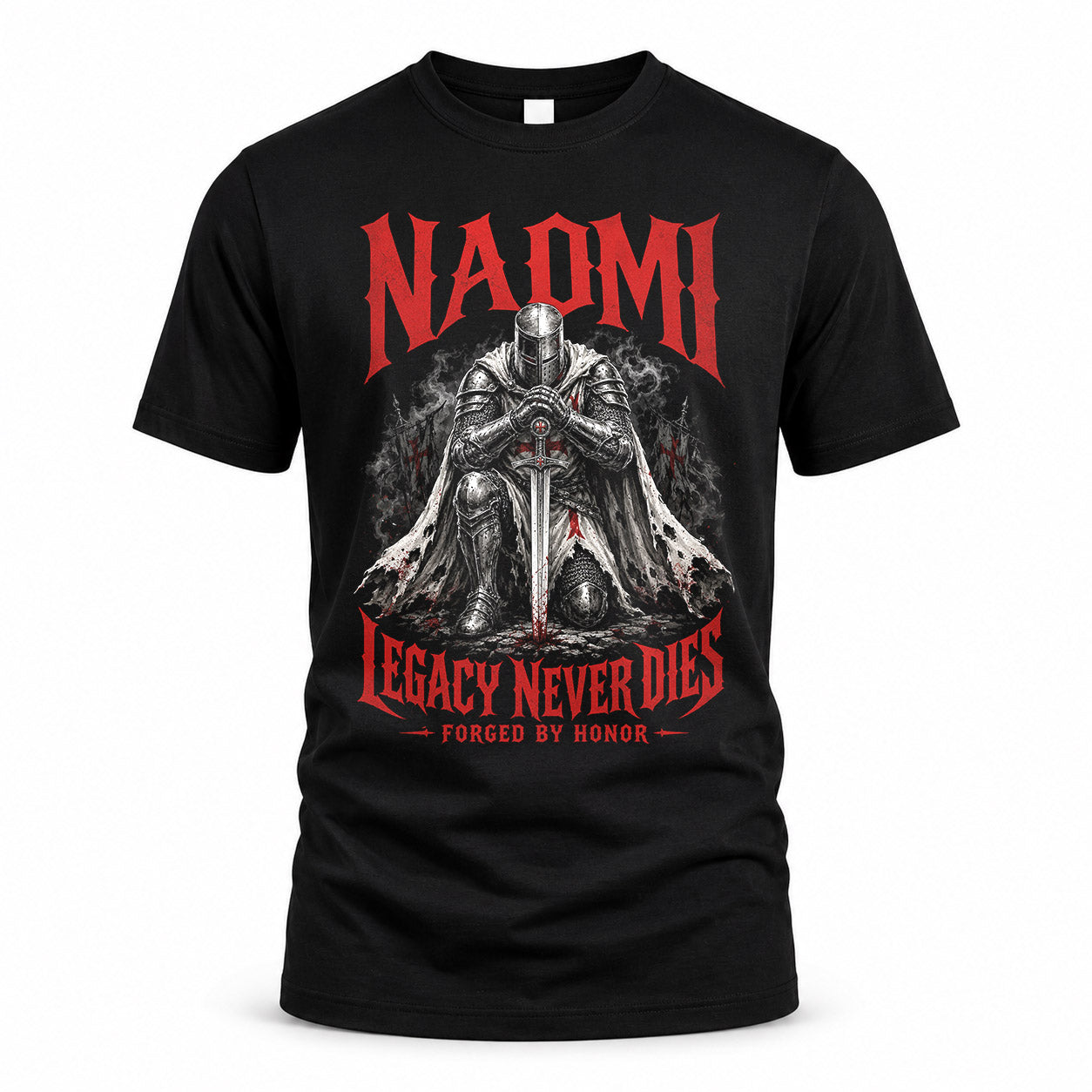 NAOMI HS90-K04-109 - NAME Legacy Never Dies Forged By Honor Personalized Knight