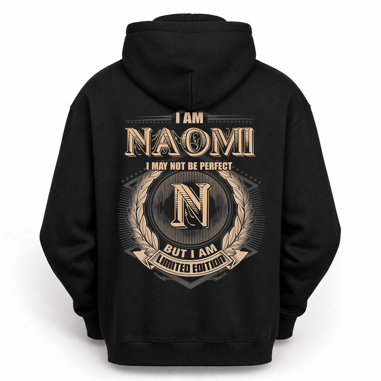 NAOMI PH55-T25-Personalized Name Quote Apparel “I Am NAME May Not Be Perfect But I Am Limited Edition”