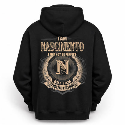 NASCIMENTO PH55-T25-Personalized Name Quote Apparel “I Am NAME May Not Be Perfect But I Am Limited Edition”