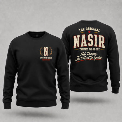 NASIR W68-F2-168 – Personalized Original Issue Apparel “The Original NAME Certified One-of-One"