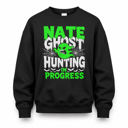 NATE HW22-K06-109 - NAME Ghost Hunting In Progress Personalized Halloween Shirt