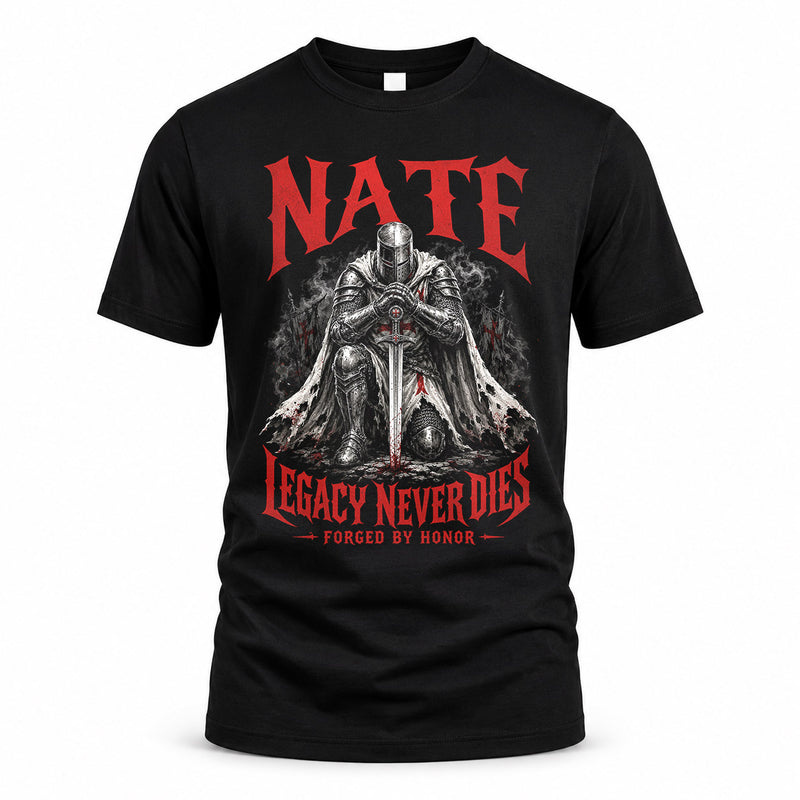 NATE HS90-K04-109 - NAME Legacy Never Dies Forged By Honor Personalized Knight