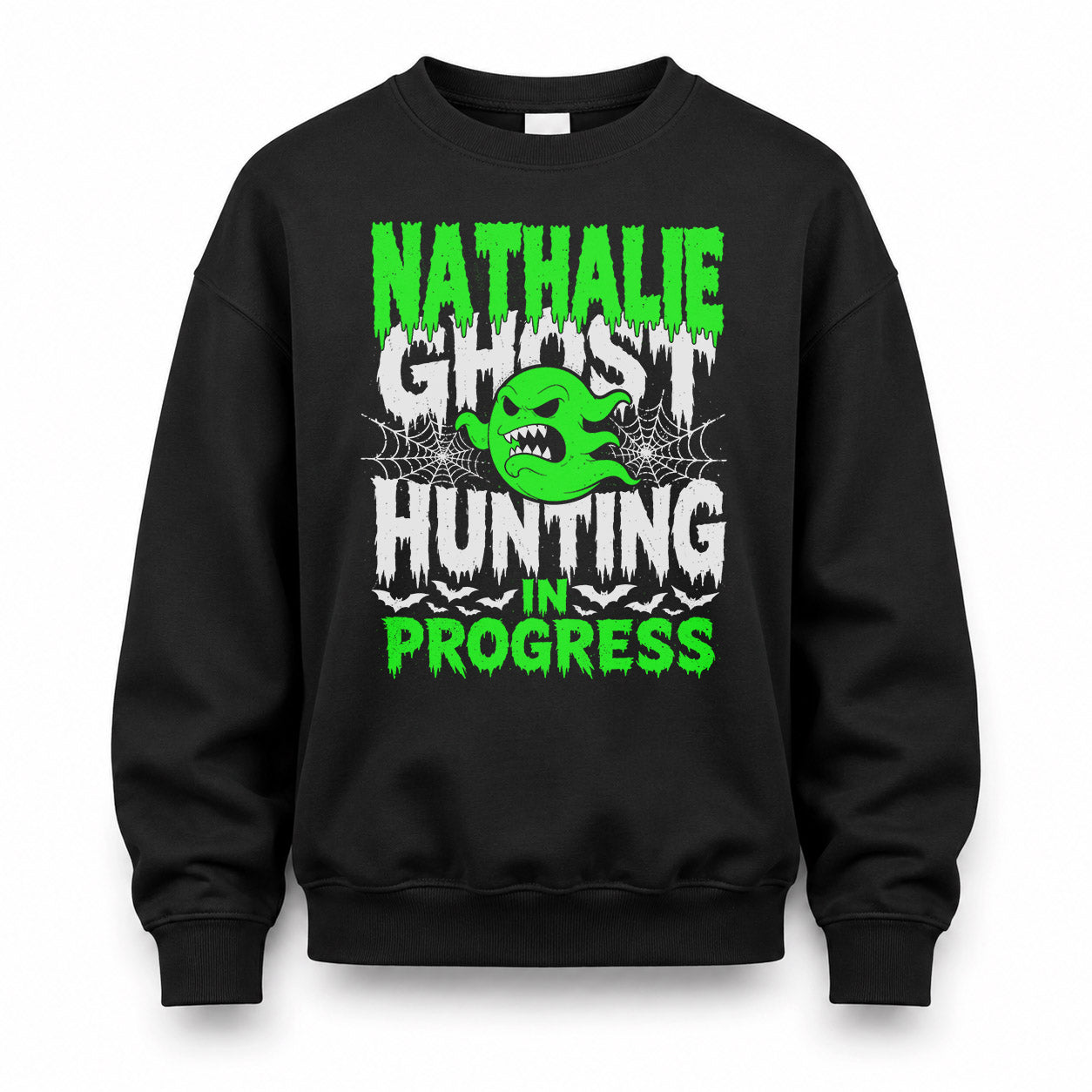 NATHALIE HW22-K06-109 - NAME Ghost Hunting In Progress Personalized Halloween Shirt