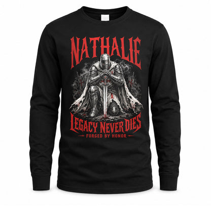 NATHALIE HS90-K04-109 - NAME Legacy Never Dies Forged By Honor Personalized Knight