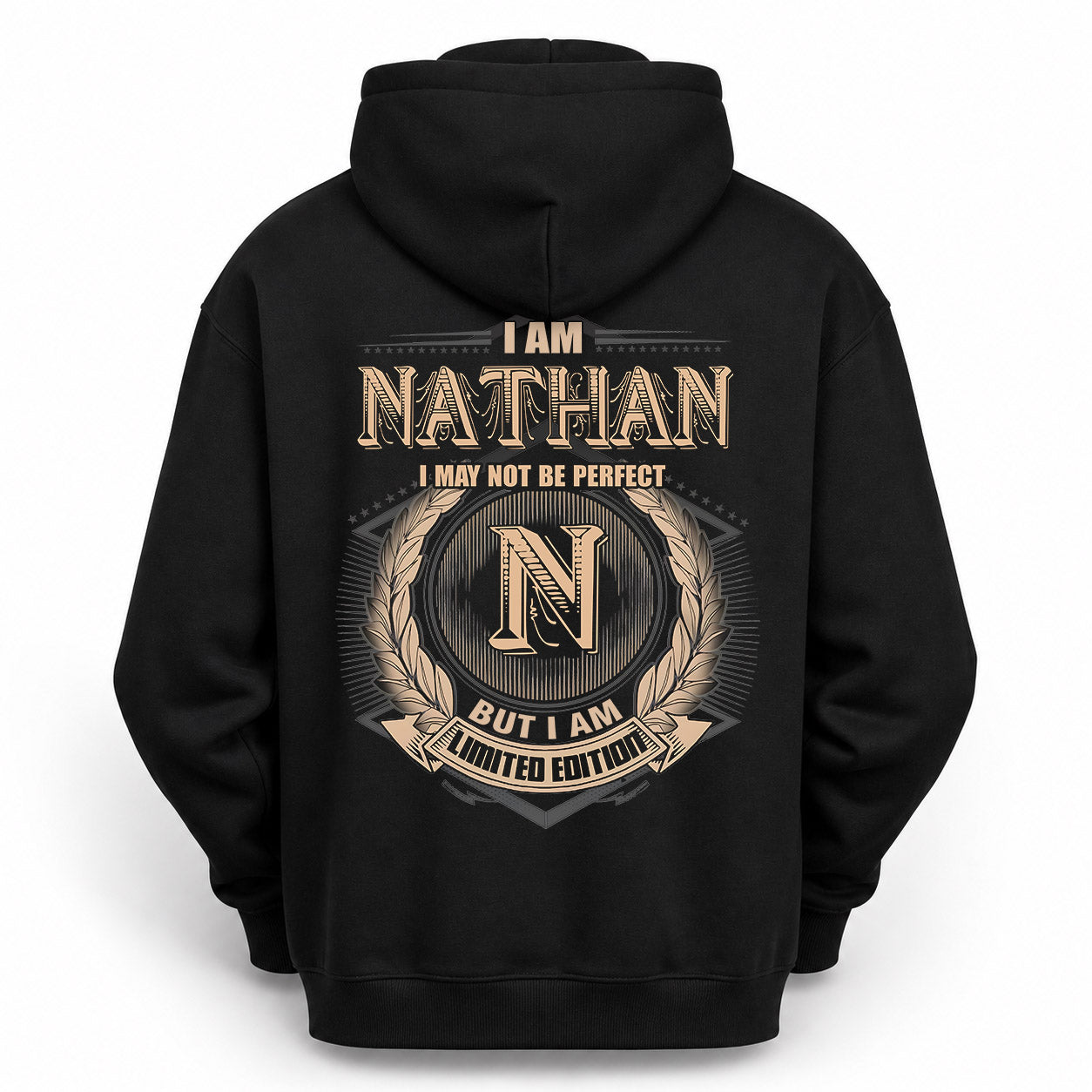 NATHAN PH55-T25-Personalized Name Quote Apparel “I Am NAME May Not Be Perfect But I Am Limited Edition”