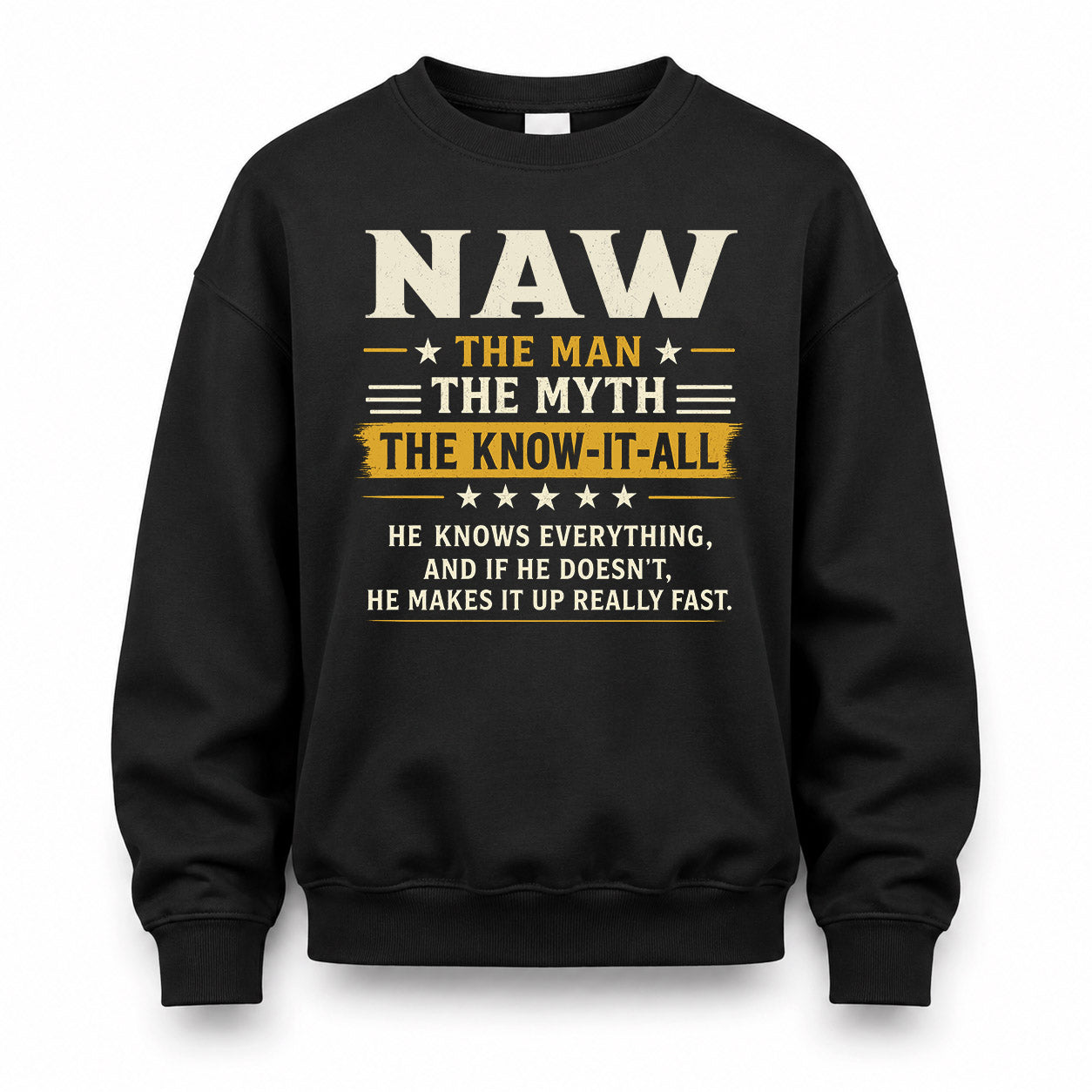 NAW TM90-K04-125 - NAME Legendary Know-It-All Personalized Funny Shirt
