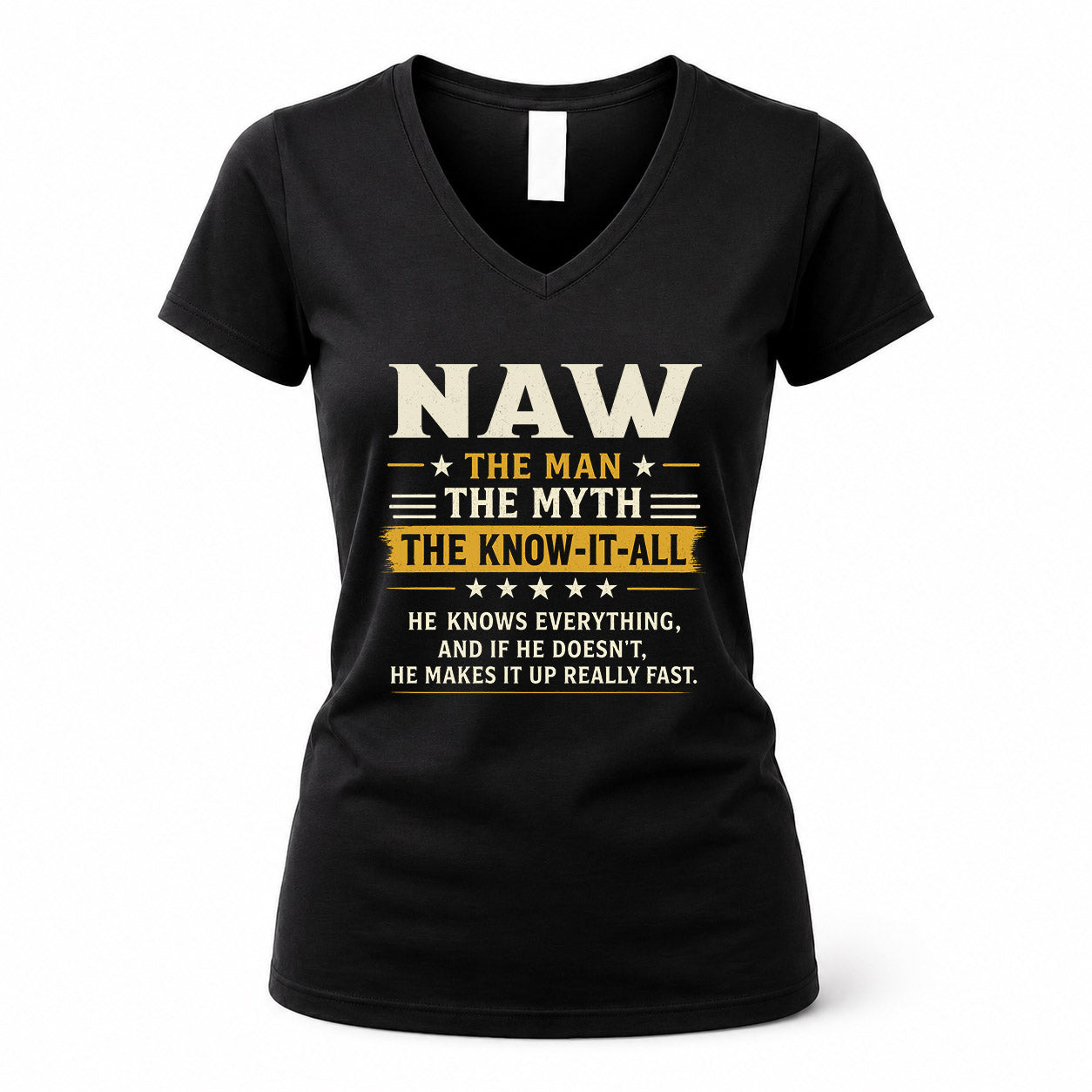 NAW TM90-K04-125 - NAME Legendary Know-It-All Personalized Funny Shirt