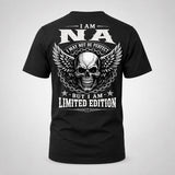 NA P01-K24-229 – Personalized Skull Graphic Apparel “I Am NAME I May Not Be Perfect But I Am Limited Edition”