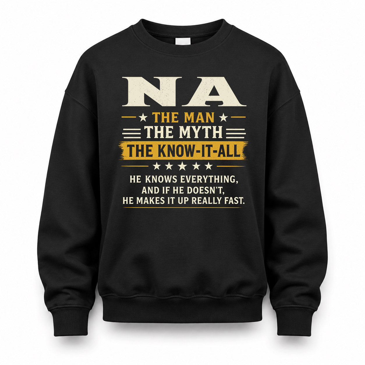 NA TM90-K04-125 - NAME Legendary Know-It-All Personalized Funny Shirt