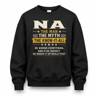 NA TM90-K04-125 - NAME Legendary Know-It-All Personalized Funny Shirt