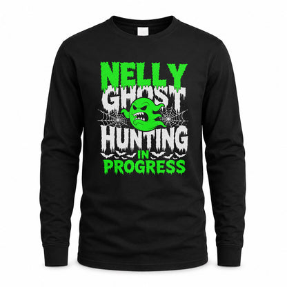 NELLY HW22-K06-109 - NAME Ghost Hunting In Progress Personalized Halloween Shirt