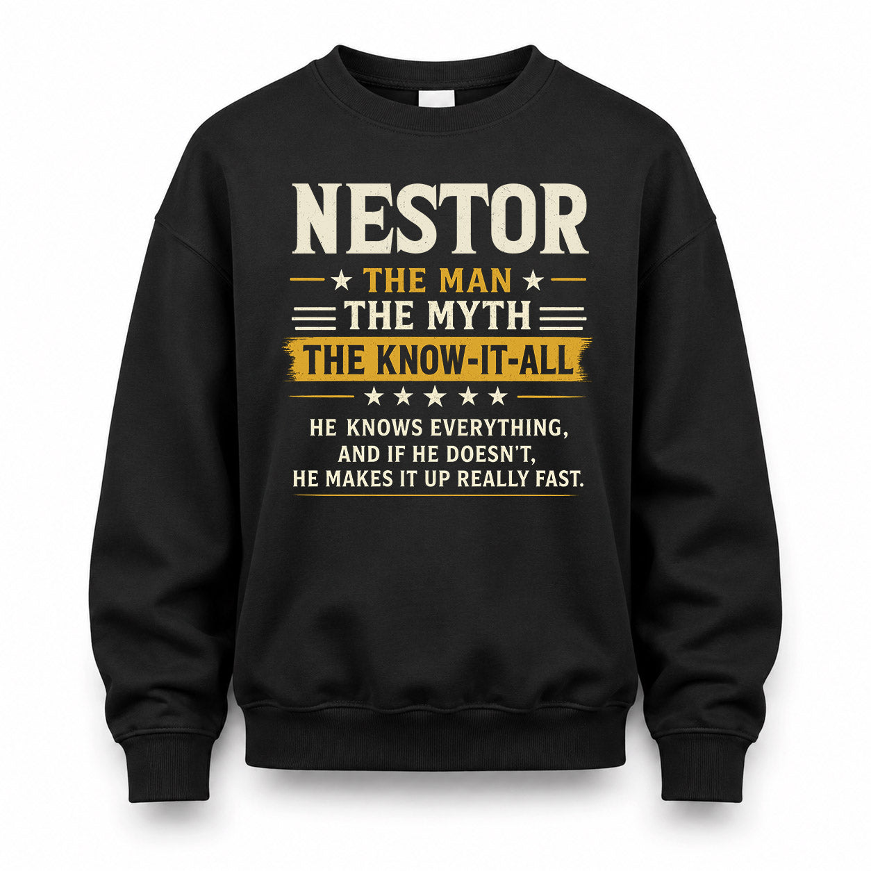 NESTOR TM90-K04-125 - NAME Legendary Know-It-All Personalized Funny Shirt