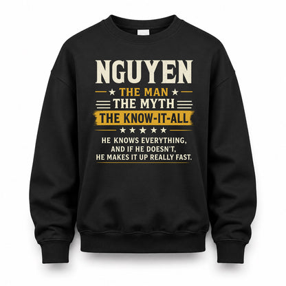 NGUYEN TM90-K04-125 - NAME Legendary Know-It-All Personalized Funny Shirt