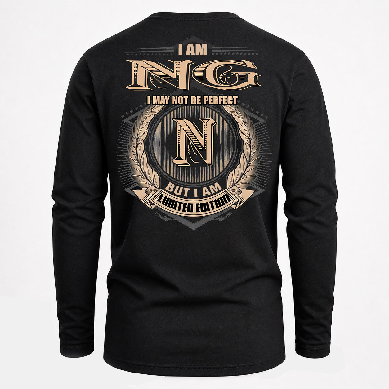 NG PH55-T25-Personalized Name Quote Apparel “I Am NAME May Not Be Perfect But I Am Limited Edition”