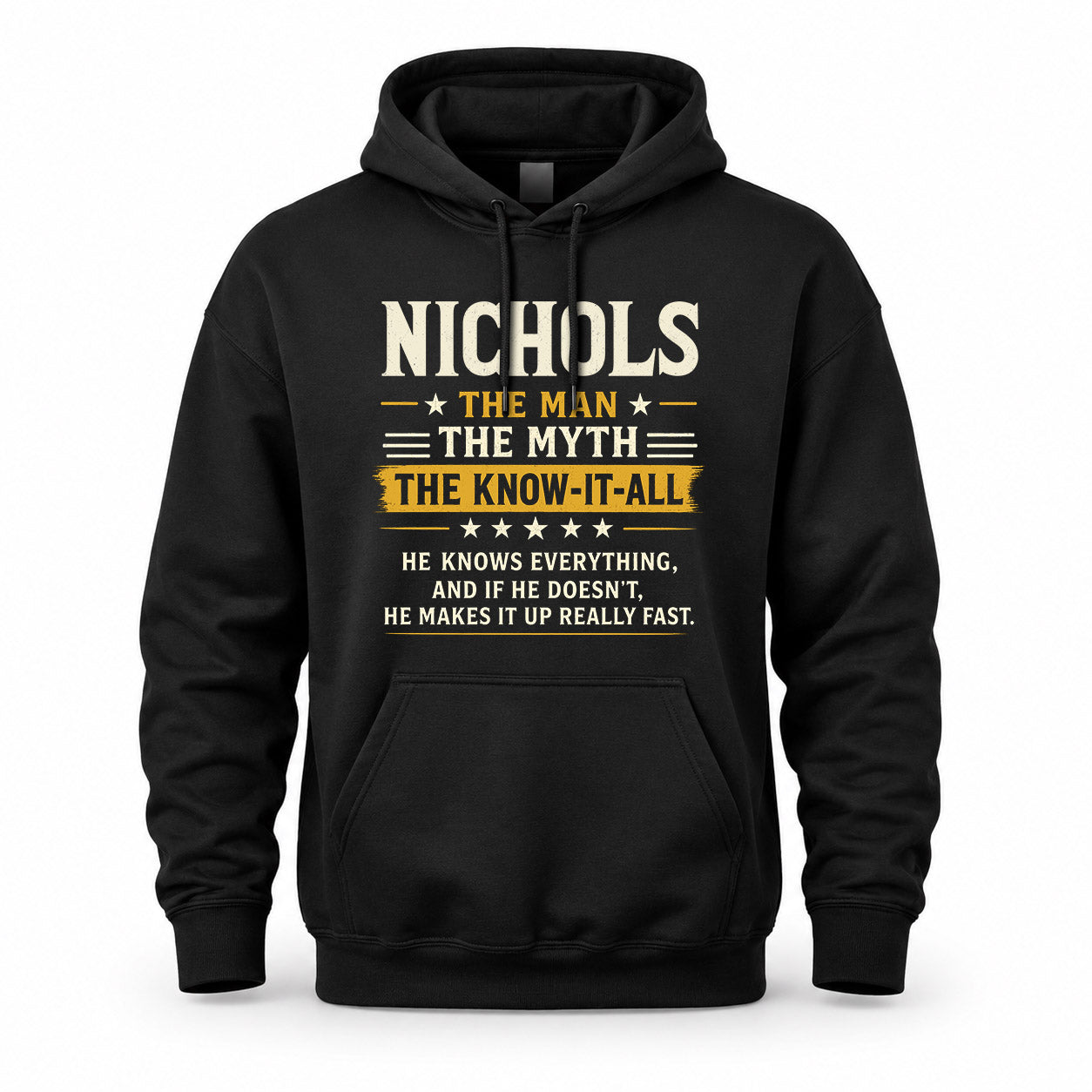NICHOLS TM90-K04-125 - NAME Legendary Know-It-All Personalized Funny Shirt
