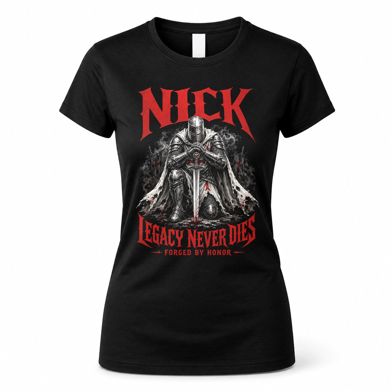 NICK HS90-K04-109 - NAME Legacy Never Dies Forged By Honor Personalized Knight