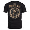 NICOLAS PH55-T25-Personalized Name Quote Apparel “I Am NAME May Not Be Perfect But I Am Limited Edition”