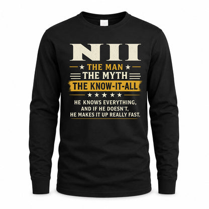 NII TM90-K04-125 - NAME Legendary Know-It-All Personalized Funny Shirt