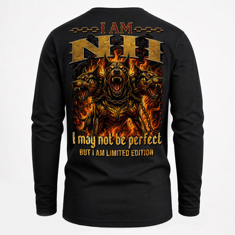 NII MP88-F2-168–Personalized Bold Quote Apparel “I Am NAME I May Not Be Perfect But I Am Limited Edition