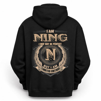 NING PH55-T25-Personalized Name Quote Apparel “I Am NAME May Not Be Perfect But I Am Limited Edition”