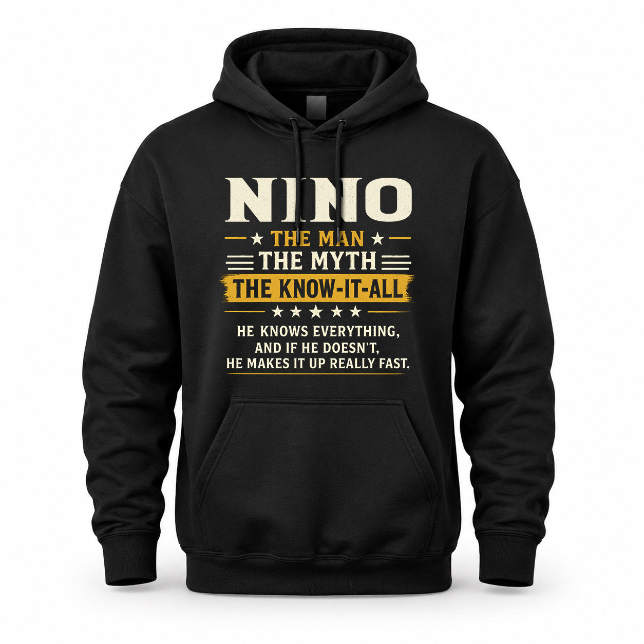 NINO TM90-K04-125 - NAME Legendary Know-It-All Personalized Funny Shirt