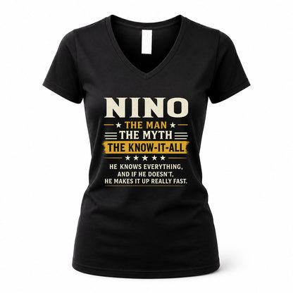 NINO TM90-K04-125 - NAME Legendary Know-It-All Personalized Funny Shirt