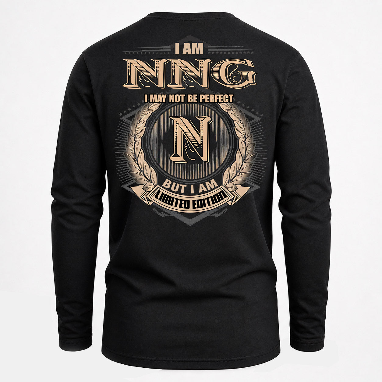 NNG PH55-T25-Personalized Name Quote Apparel “I Am NAME May Not Be Perfect But I Am Limited Edition”