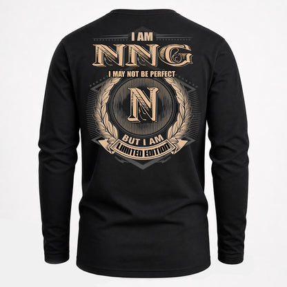 NNG PH55-T25-Personalized Name Quote Apparel “I Am NAME May Not Be Perfect But I Am Limited Edition”